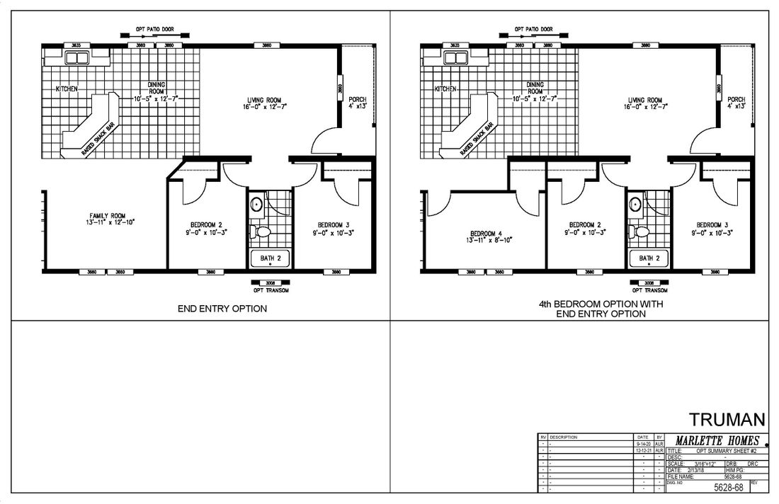 The TRUMAN 5628-68 Floor Plan