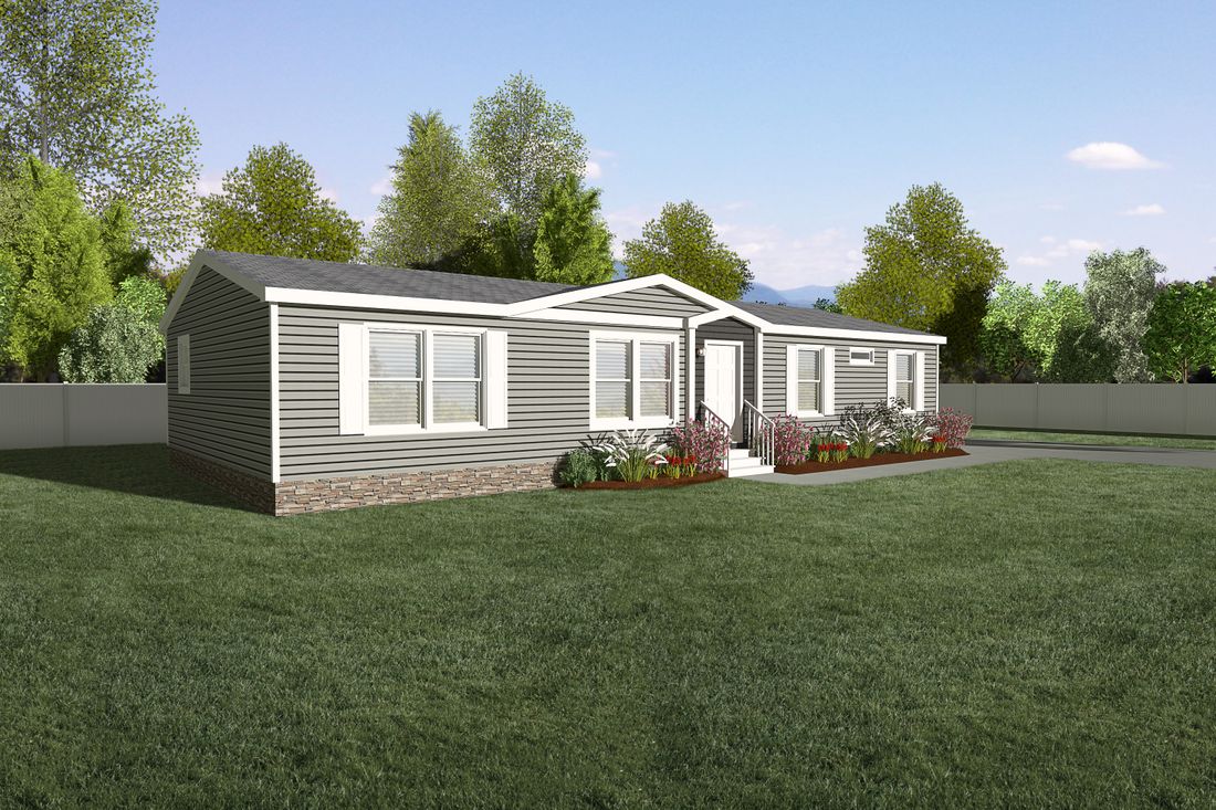 The TRUMAN 5628-68 Exterior. This Manufactured Mobile Home features 3 bedrooms and 2 baths.