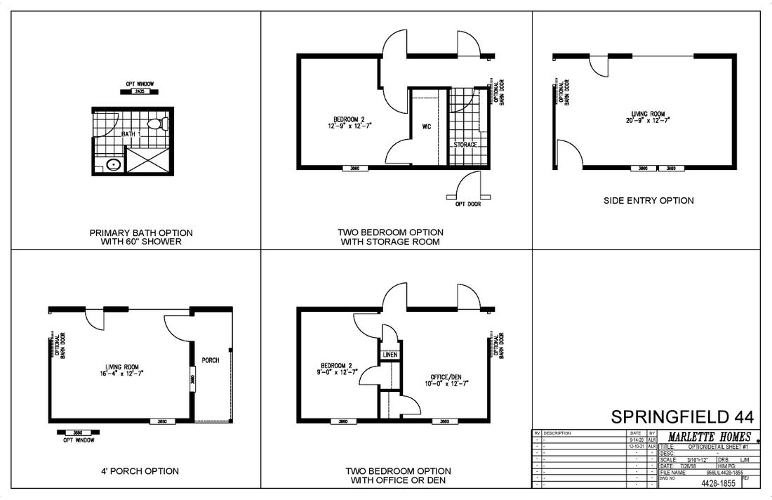 The SPRINGFIELD 4428-1855 Floor Plan