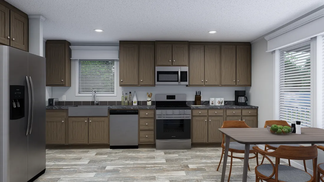 The SPRINGFIELD 4428-1855 Kitchen. This Manufactured Mobile Home features 3 bedrooms and 2 baths.