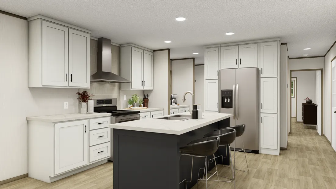 The MARINER 8016-1775 Kitchen. This Manufactured Mobile Home features 3 bedrooms and 2 baths.