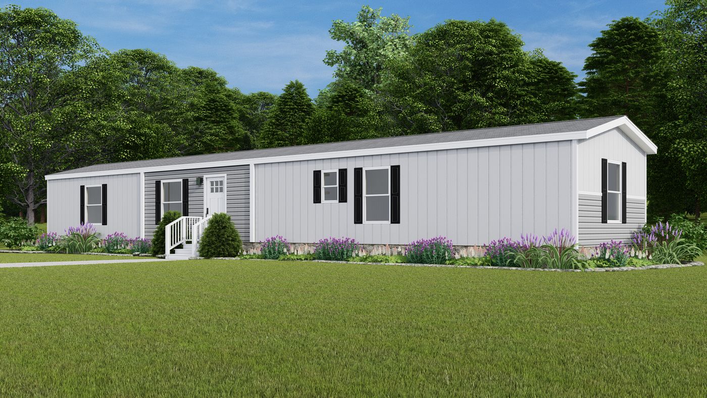 The VOYAGE Exterior. Colonial - Flint. This Manufactured Mobile Home features 3 bedrooms and 2 baths.