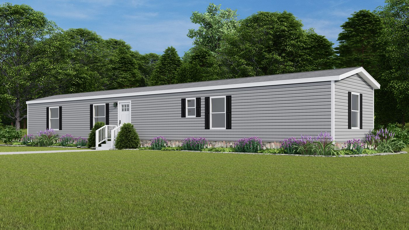 The VOYAGE Exterior. Basic - Flint. This Manufactured Mobile Home features 3 bedrooms and 2 baths.